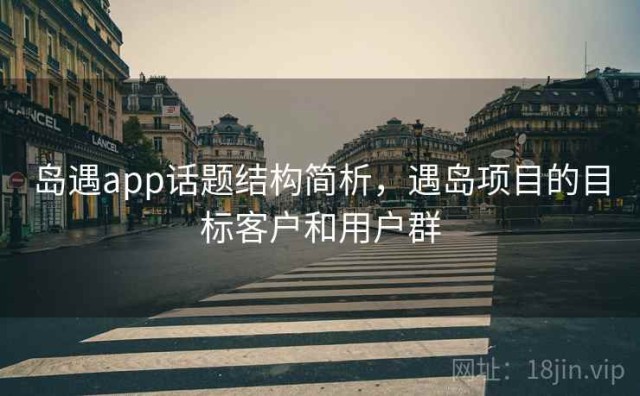岛遇app话题结构简析，遇岛项目的目标客户和用户群