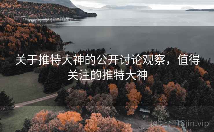 关于推特大神的公开讨论观察，值得关注的推特大神
