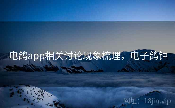 电鸽app相关讨论现象梳理，电子鸽钟